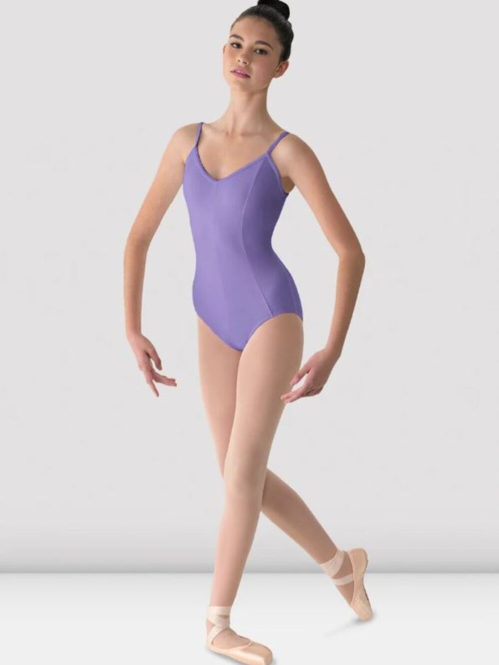 Mirella Princess Seamed Camisole Leotard in Lilac
